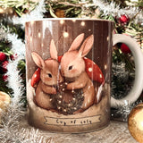 11oz Ceramic Mug - Cup Of Cosy (Christmas Bunnies)