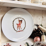 Christmas 8” Ceramic Plate - Little Deer