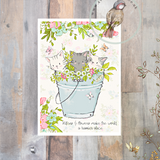 Little Print - A6 Size - Kittens & Flowers