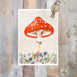 Little Print - A6 Size - Pack of 3, Toadstools