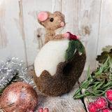 Little Mouse Christmas Bakery - Felt Mouse On Doughnut