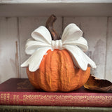 Pretty Little Pumpkin With Bow