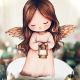 Cute Christmas Angel Cut Out, Vintage Diecut Style