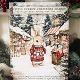 Christmas A4 Wooden Picture Board - Little Burrow Christmas Market