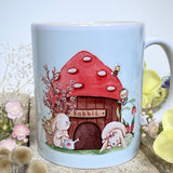 Cute Spring 11oz Ceramic Mug - Bunny Toadstool House