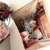 Cotton Tea Towel - Foxwood Tales Christmas - Cosy By The Fire