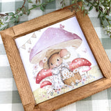 Sweet Mini Rustic Picture - Little Mouse