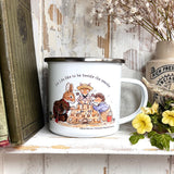 12oz Enamel Mug- By The Seaside - Foxwood Tales