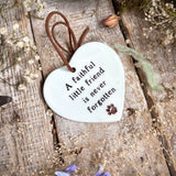 Sweet Little Ceramic Heart - A Faithful Little Friend