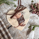 Sweet Little Ceramic Heart - Tender Memories Warm The Coldest Of Days