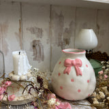 Cute Pink Bow Mini Vase