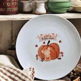 Cute 8” Ceramic Plate - Pumpkin Season