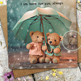 Beary Stories Greetings Card #17 Here For You