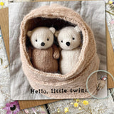 Beary Stories Greetings Card #35 Hello Little Twins
