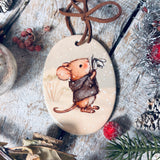 Sweet Little Ceramic Oval  - Tender Memories Warm The Coldest Of Days