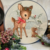 Christmas Tin - Little Deer With Bunny