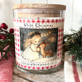 White Christmas Jar Candle