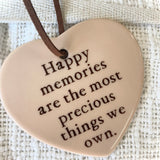 Sweet Little Ceramic Heart - Happy Memories