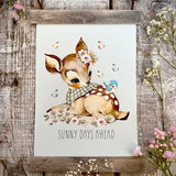Sweet Hanging Print - Deer - Sunny Days Ahead