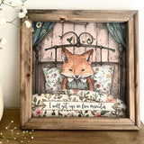 Rustic Cute Canvas Picture - I Will Get Up In Five Minutes
