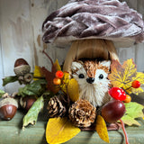 Autumn Toadstool House With Baby Fox