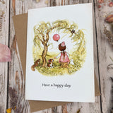 Holly Hobbie A6 Greeting Card - Have A Happy Day