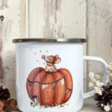 12oz Enamel Mug - Pumpkin Mouse - Autumn 25