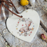 Sweet Little Ceramic Heart - Happy Spring Days