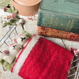 Adorable Little Felt Mice In Bed Decoration