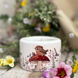 Sweet Little Ceramic Tea Light Holder - Robin