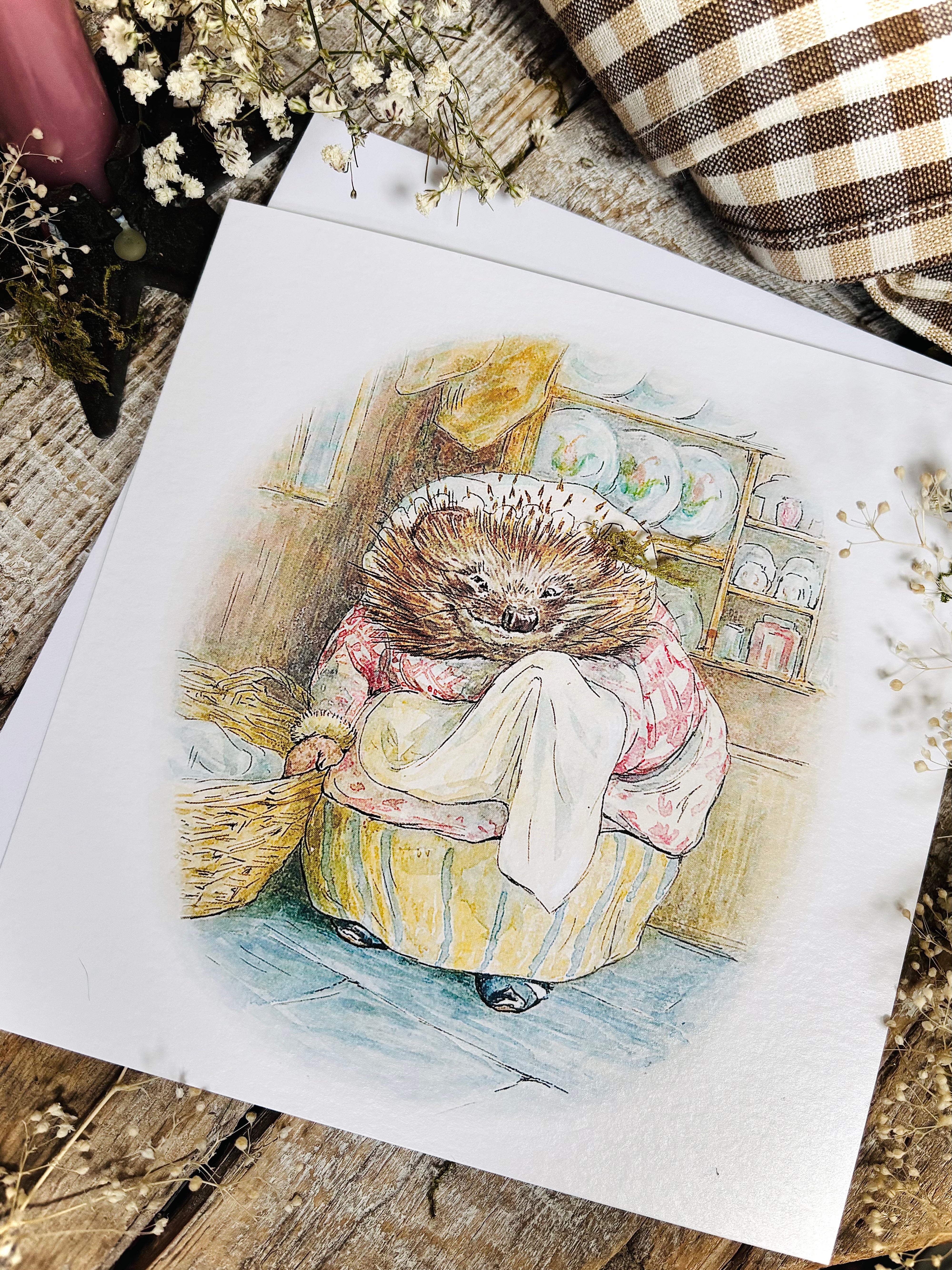 Beatrix Potter - Mrs Tiggy Winkle Greetings Card KWH051 – Ava Loves Rosie