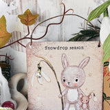 Aluminium Sign - Snowdrop Season Bunny