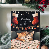 Christmas A5 Wooden Picture Board - Comfort and Joy