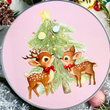 Christmas Tin - Deer Friends (Pink)