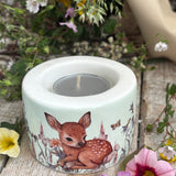 Sweet Little Ceramic Tea Light Holder - Deer