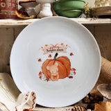 Cute 8” Ceramic Plate - Pumpkin Season