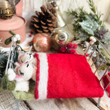 Adorable Little Felt Mice In Bed Decoration