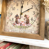 Sweet Rustic Clock - Picnic Mice