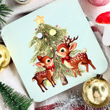 Christmas Coaster - Little Deer Friends