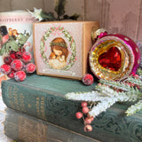 Vintage Style Christmas Bauble In Cute Box - Christmas Memories - Pink Heart Bauble