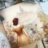 Once Upon A Time…’ Square Greeting Card #AU47
