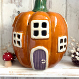 Adorable Ceramic Pumpkin House