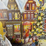 Beautiful Nostalgic Traditional Fold-Out Advent Calendar - Around The Christmas Tree - #555