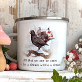 12oz Enamel Mug - But A Dream (Edgar Allen Poe)