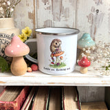 12oz Enamel Mug - Kettle On, Knitting Out
