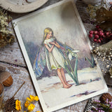 Flower Fairies Wooden Postcard - Snowdrop Fairy