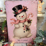 Aluminium Sign - Let It Snow