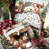 Adorable Vintage Inspired Christmas Cards, Pack of Ten #C3