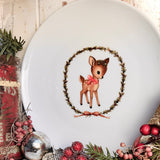 Christmas 8” Ceramic Plate - Little Deer