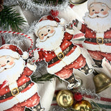 Sweet And Jolly Little Santa Vintage Style Garland